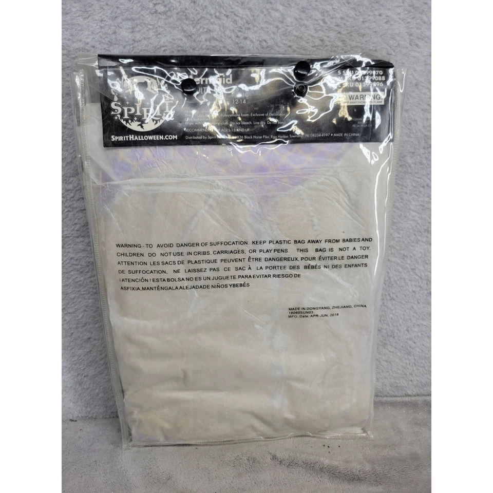 Spirit Halloween Mermaid Costume Shell Corset Iridescent Scale Skirt - Small - Image 4 of 4