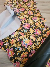 NAPA BRIGHT MULTICOLOR FLORAL SHEEPSKIN LAMBSKIN LEATHER HIDE PANEL,SHEET 6 sq