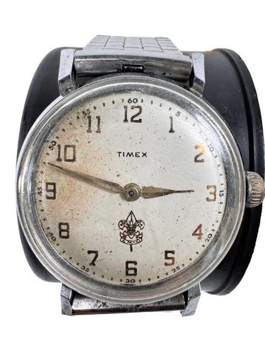 Vintage 1950’s ? Timex Marlin Men’s Mechanical Wristwatch With Boy Scout Logo