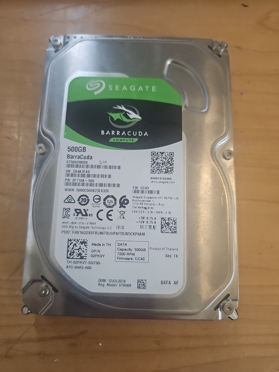 Seagate Barracuda 500 GB Internal Hard Drive ST500DM009 3.5" HDD