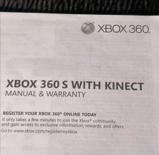 Manual Warranty ONLY XBOX 360 S Kinect Directions Instructions 2010 Guide EN ES