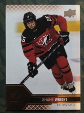 Shane Wright 2022 Upper Deck Team Canada Juniors #1 Rookie Card RC Hockey. rookie card picture