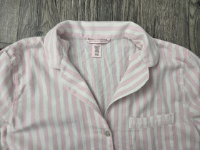 Victoria&rsquo;s Secret Women's Small Pajama Set Cotton Pink White Silver Stripes