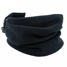 Winter Fleece Neck Warmer Tube Scarf Thermal Windproof Black One Size