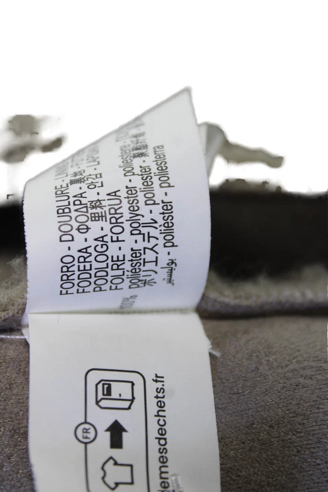 Abrigo Zara Niños Niñas Imitación Piel Abotonada Beige Taupe Talla 6-7 Foto 4 de 4