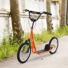 Youth Scooter Kick Scooter w/ Adjustable Handlebar, Orange