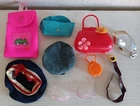 Vtg Barbie Doll ACCESSORY LOT Hats Backpack Red Purse Sunglasses