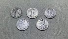 🟢🟢🟢Lot Of 5 Walking liberty Halves From 1917-28 Some S Marks🟢🟢🟢