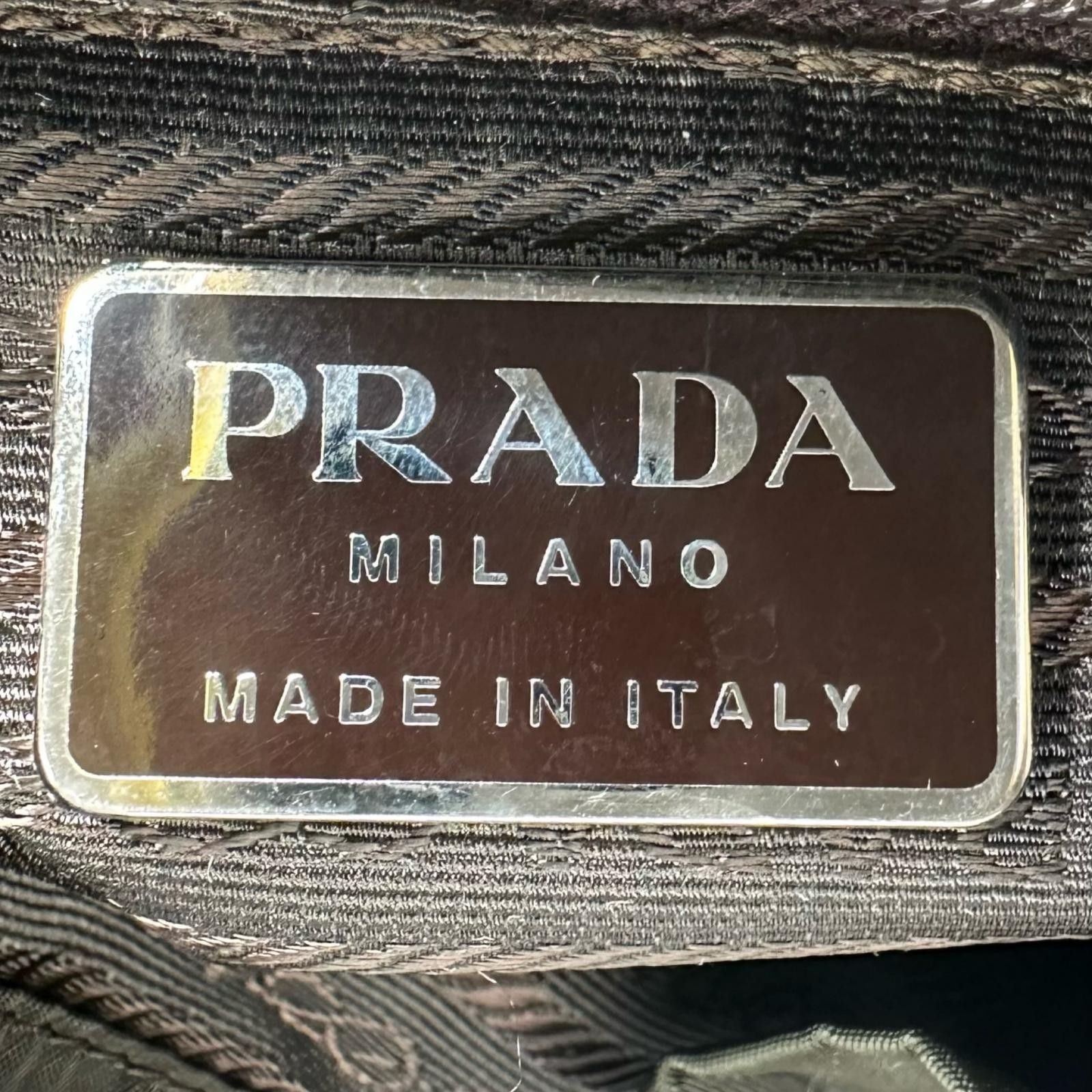 PRADA Triangular logo Backpack Â· Daypack khaki W… - image 8