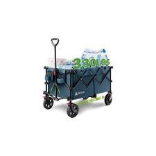 330lbs Collapsible Wagon Cart, Ultra-Large Wagons Carts Foldable Heavy Duty, ...