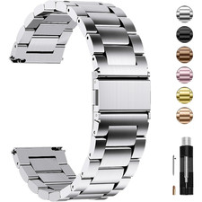 Edelstahl Uhrenarmband 22mm Metallarmband mit...