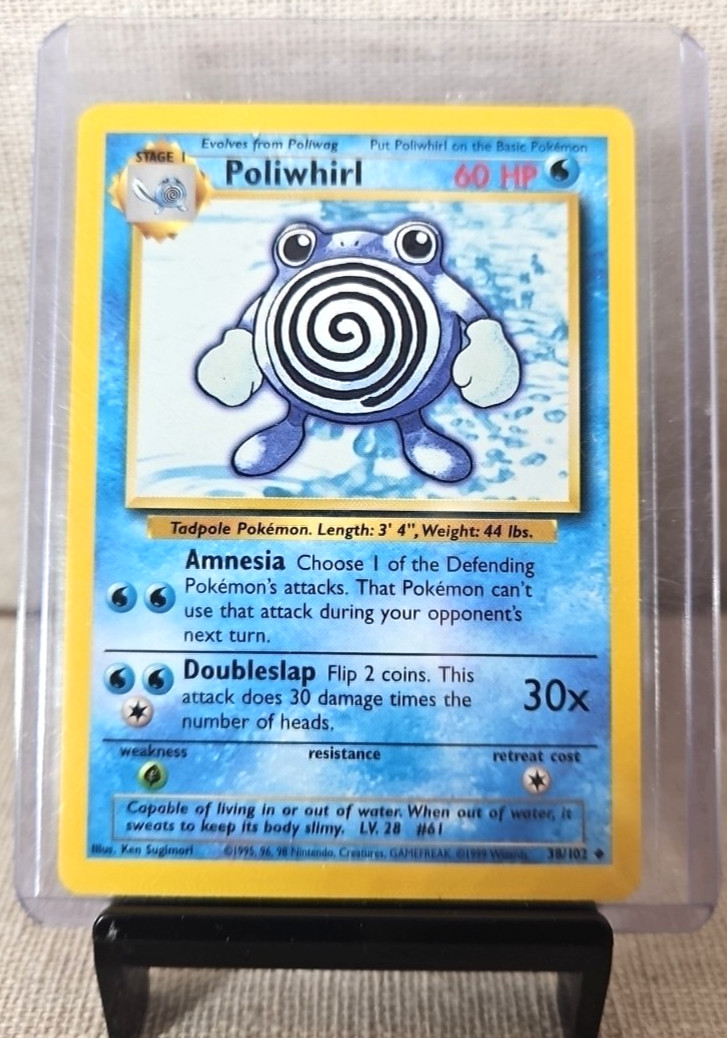 Pokemon TCG Poliwhirl 1999 Base Set Wizards Of The Coast Card 88/102 No Play