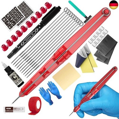 FONPOO Hand Poke Kit, Stick and Poke Set für Anfänger, DIY Pen Kit mit 10 N