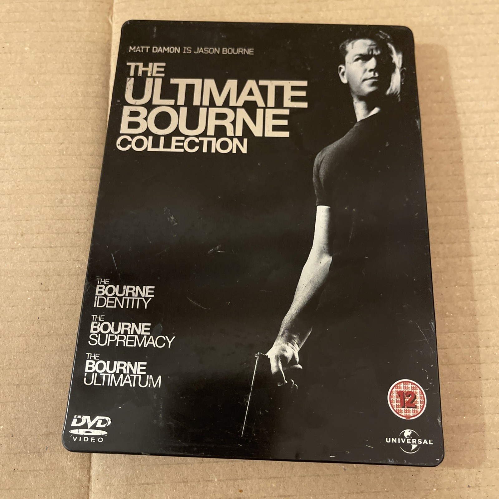 The Ultimate Bourne Collection 3 x DVD Steel Box Cert 15