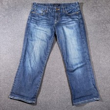 Lucky Brand Jeans Women's 8 Blue Sweet Jean Crop Straight Leg Denim Stretch