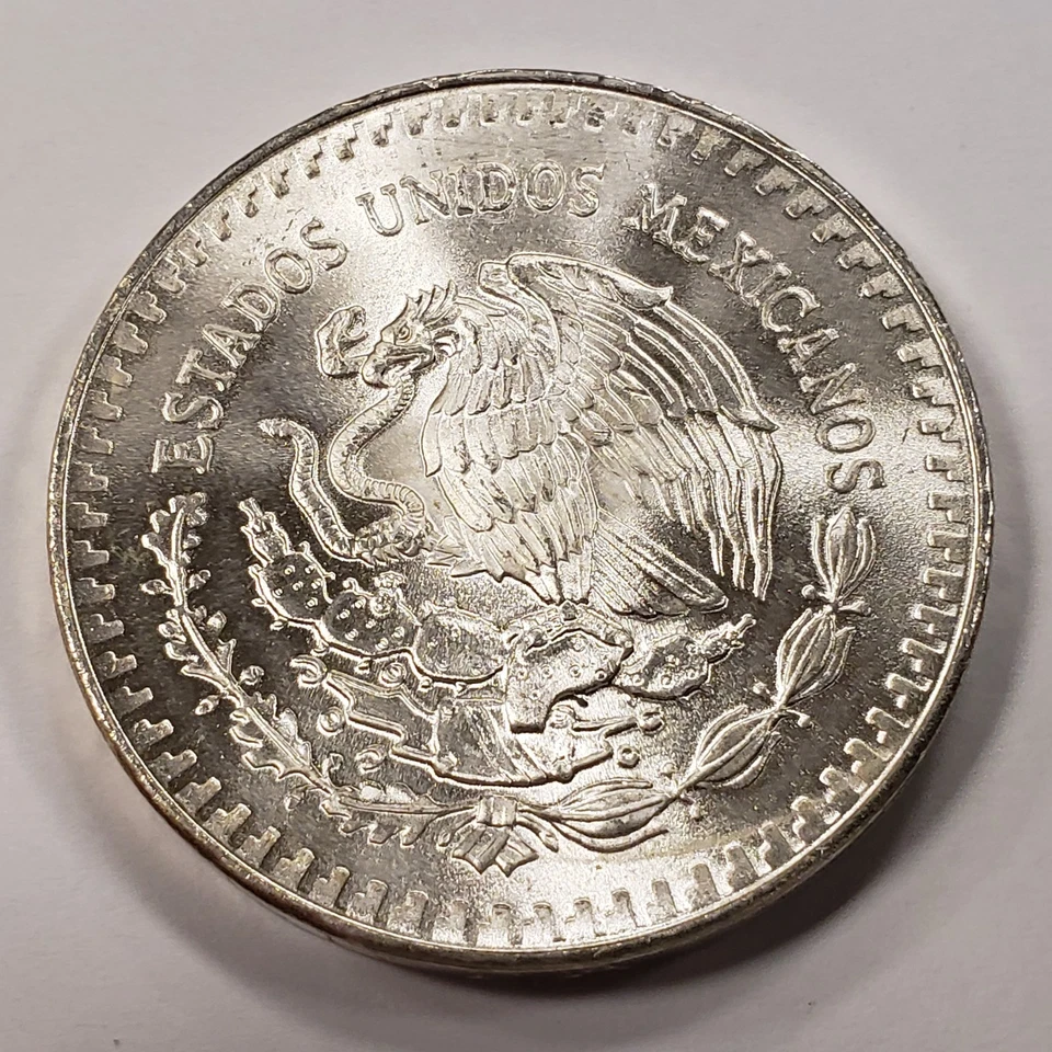 1985 Mo Mexico Libertad Onza 1 oz .999 Silver - Very Choice BU - SKU-Q2409.a - Image 4 of 4