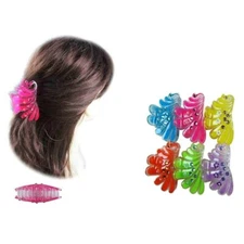 6 pieces Hair Claw Peafowl Jaw Clip Rhinestone Bling Crystal Clamp Comb Lot 3.5"