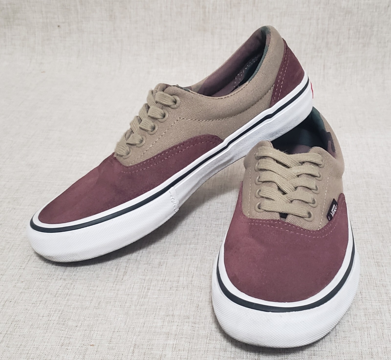 SAOLA Scarpe da skate uomo VANS Authentic Pro taglia 6 5 marrone scamosciato tela rosso marrone