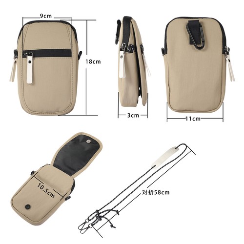 Cross-body Lanyard Wallet Belt Loop Zipper Pocket Bag Waist Pack Phone Universal - Picture 8 of 65