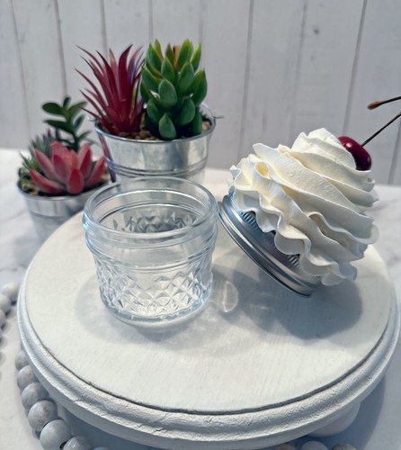 DEZICAKES Mini Barattolo da Muratore Barattolo Porta Cupcake alla Vaniglia - Foto 5 di 7