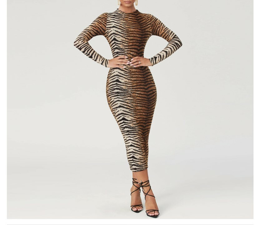 USA Women Leopard Print Long Sleeve Slim Bodycon Halloween Party Dress #S | eBay USA Women Leopard Print Long Sleeve Slim Bodycon Halloween Party Dress #S | eBay