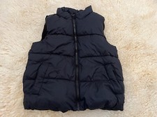 Old Navy Black Winter Frost-Free Puffer Vest Size 6/7 Fleece Interior Zip Up