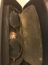 antique glasses With The frames And case