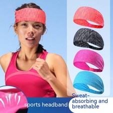 Quick-drying Antiperspirant Stretch Sports Headband Yoga Gym Hair Band Head Wrap