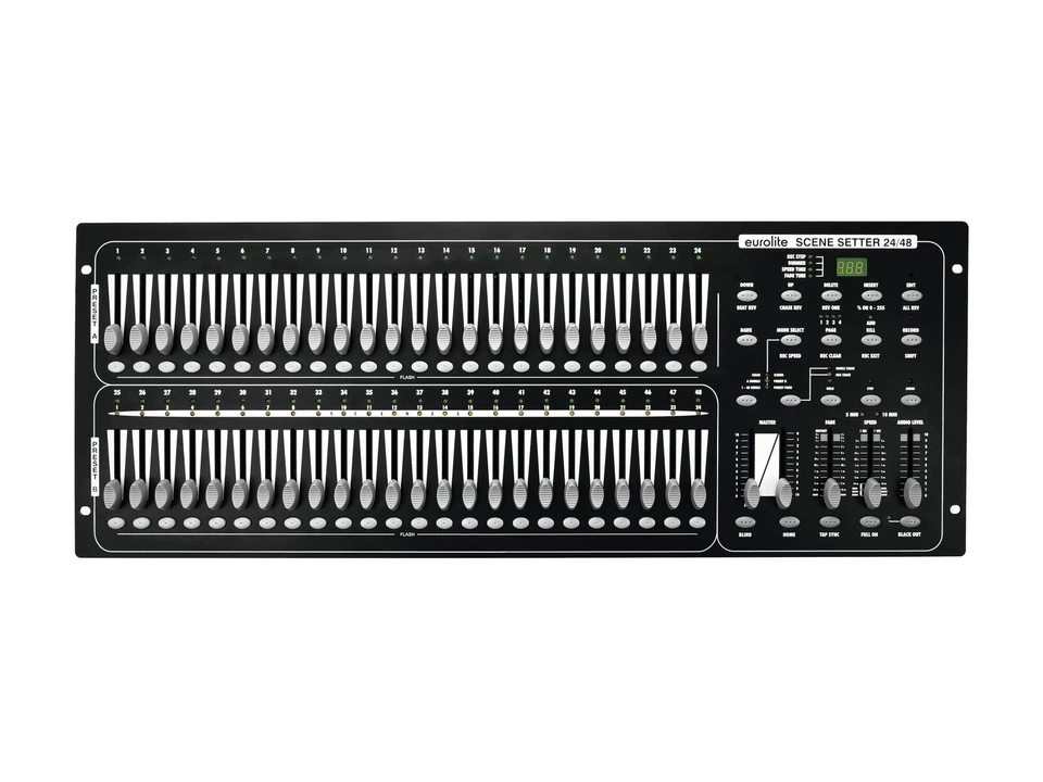 Eurolite DMX Scene Setter 24/48-komfortables Theaterlicht-Pult für 48 DMX-Kanäle - Bild 4 von 4