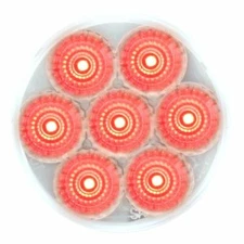 GG Grand General 76623 2 Inches Low Profile Spyder Red 7 LED Marker Light, Clear