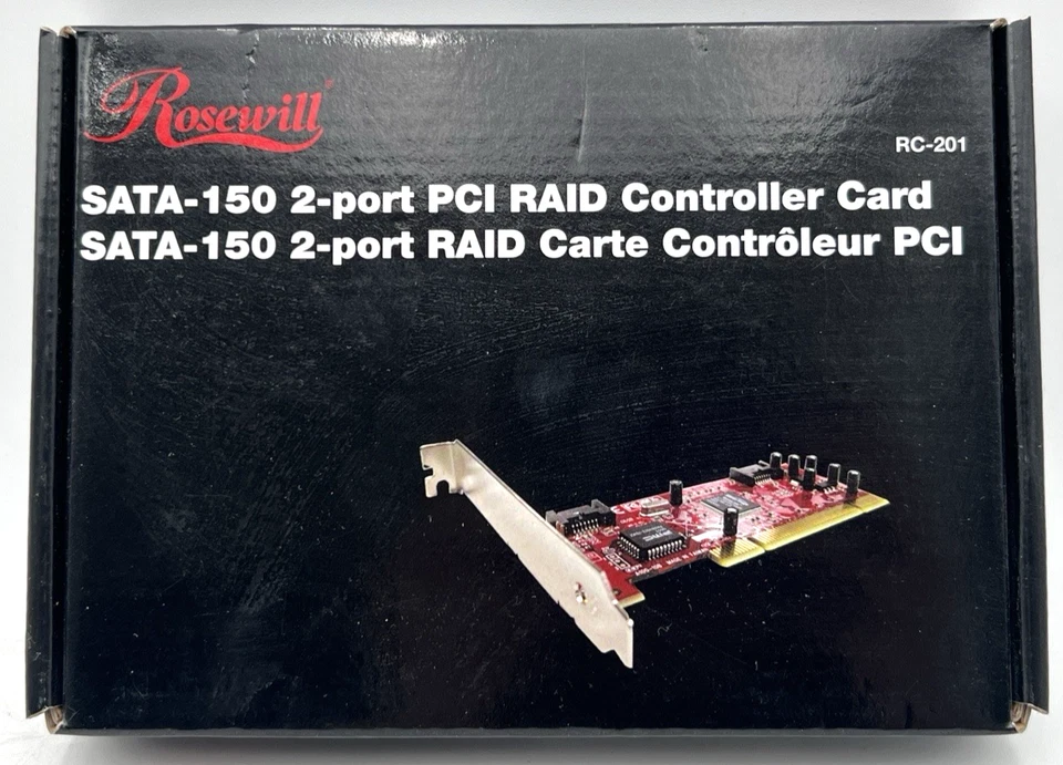 (2) ROSEWILL RC-201 SATA-150 PCI RAID CONTROLLER CARD 2-PORT - Image 2 of 4