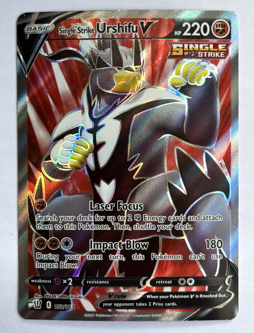 Pokemon TCG Single Strike Urshifu V 150/163 Battle Styles Full Art Holo