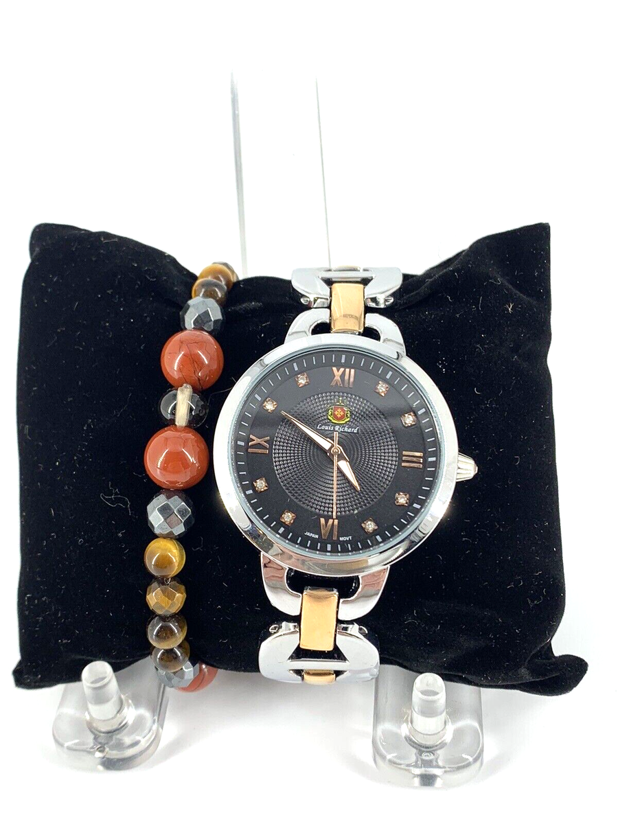 Louis Richard Ladies Watch Model 9442 Black Dial w 