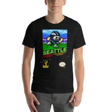 Seattle Seahawks 8-bit Football NES Nintendo Retro Tecmo Super Bowl T-Shirt