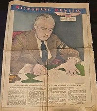 Journal American January 4, 1942 FDR WW2 Hitler Partial Paper