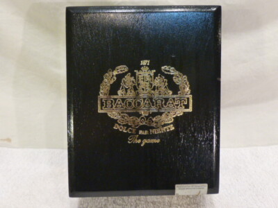 Baccarat Dolce Far Niente ''The Game'' Black And Gold Cigar Box