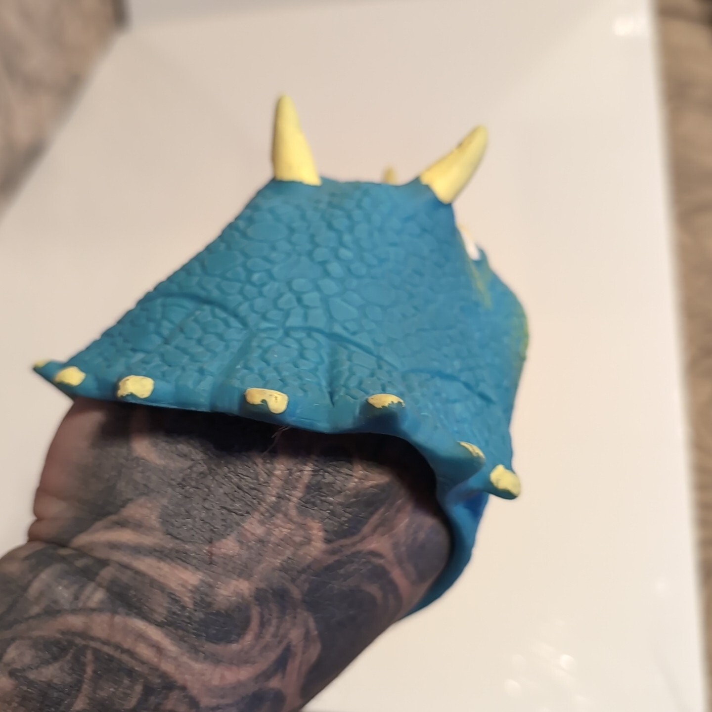 Vtg. Rubber Dinosaur Head Child's Hand Puppet Possiblely JA-RU Imperial?