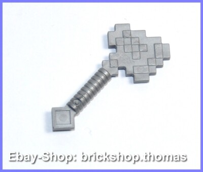 Lego Minecraft Axt Waffe silber - 18788 - Weapon Axe Flat Silver - NEU / NEW