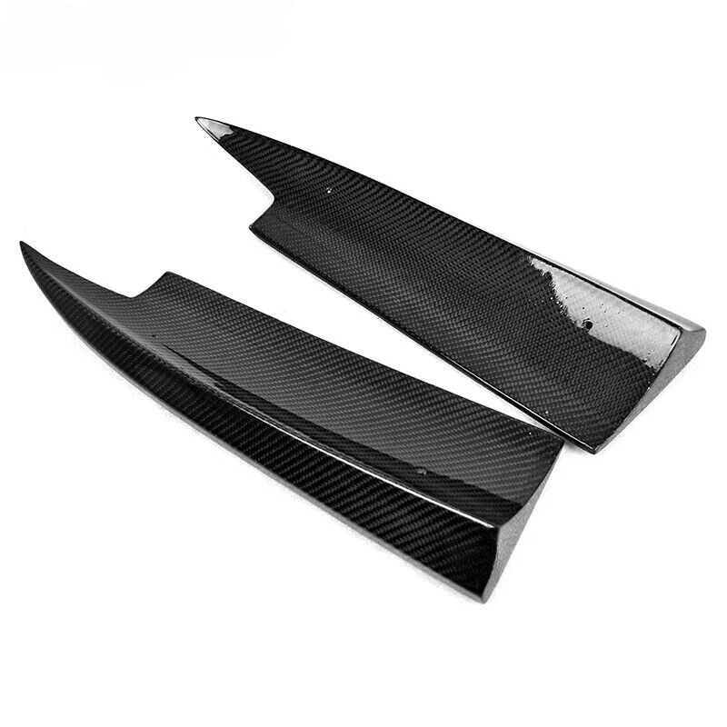 Carbon Fibe CF Rear Bumper Lip Side Aprons Fits 14-16 MB W117 CLA-Class Sedan - Image 3 of 4