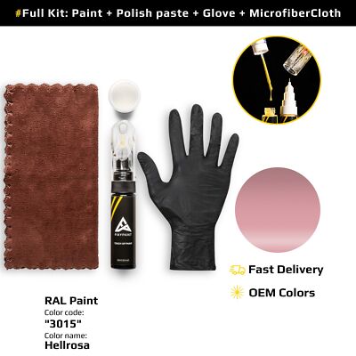 Touch up Paint for Ral Code: 3015 Hellrosa OEM Exact Color Match