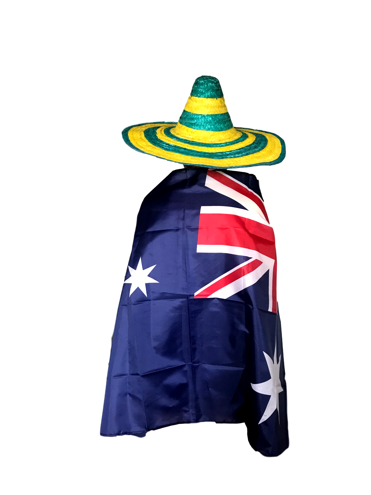 Australian Flag Large Cape Cloak Wrap w Hat Australian Day Dress Up Costume eBay