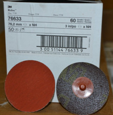Box of 50 x 3" 75mm 3M Roloc 777F 60 Grit Discs 76633