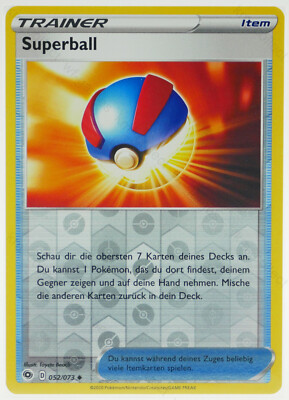 Trainer Superball Pokemon Karte | REVERSE HOLO Weg des Champs 052/073 DEUTSCH