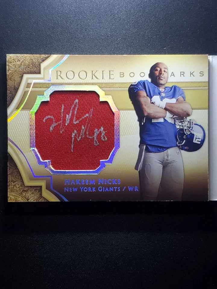 Exquisite Collection Gold 50/50 2009 Hakeem Nicks Kenny Britt novato automático radiocontrol Foto 4 de 4