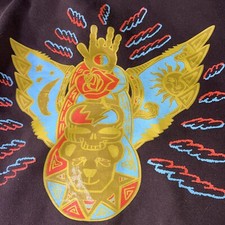 Grateful Dead Hoodie Mens M Sweater Full Zip Sweatshirt Jerry Garcia Hand Totem