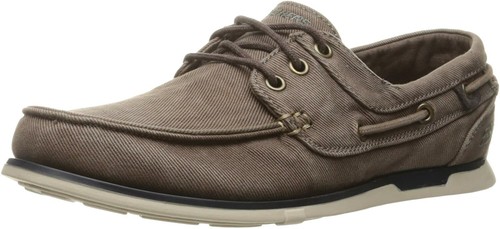 Skechers Men's Eris Inaldo Brown Ankle-High Canvas Loafer - 11.5M