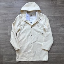 Stutterheim Stockholm Antique White Raincoat Jacket Women's Small Nwt Sweden