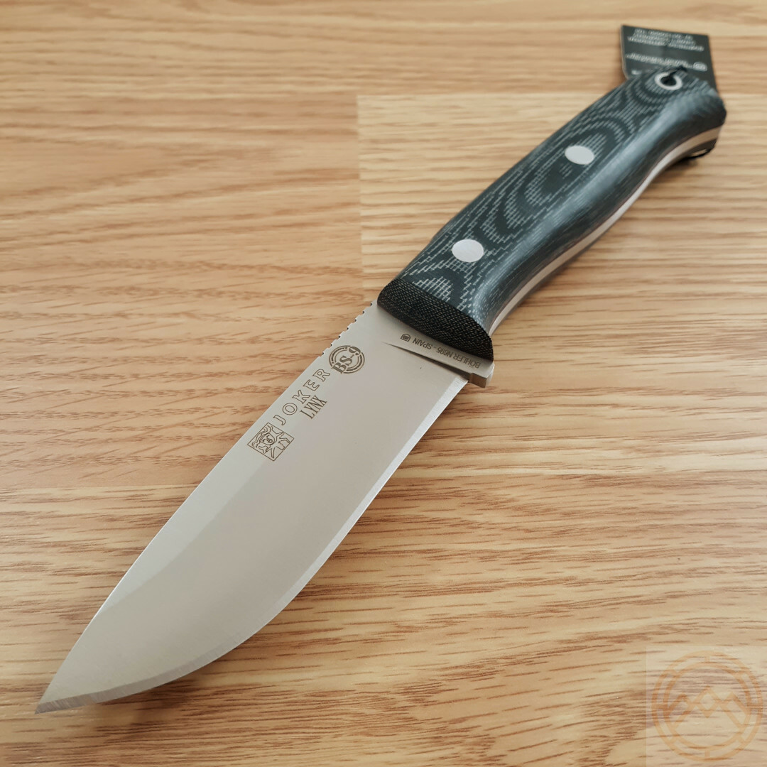 Joker Lynx Fixed Knife 4.25" Bohler N695 Steel Full Tang Blade Micarta