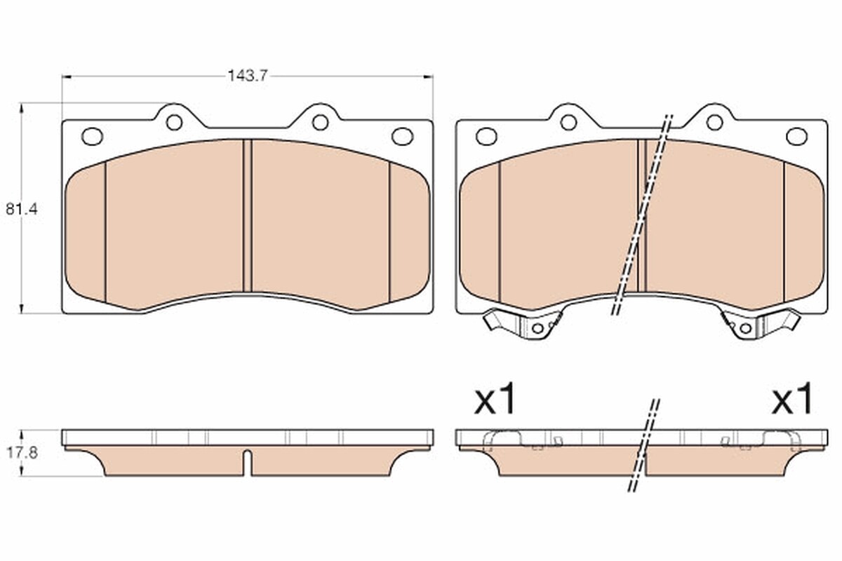 GDB3560 TRW Brake Pad Set, disc brake for NISSAN