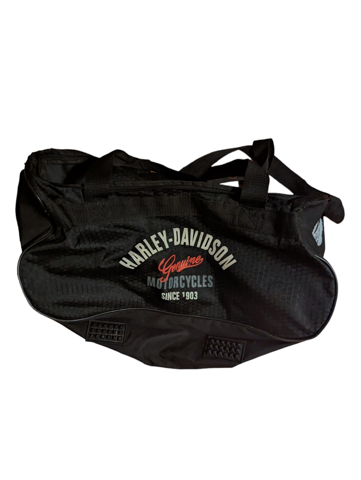 Harley Davidson Duffle Bag Zipper Black Large Overnight Travel READ eBay